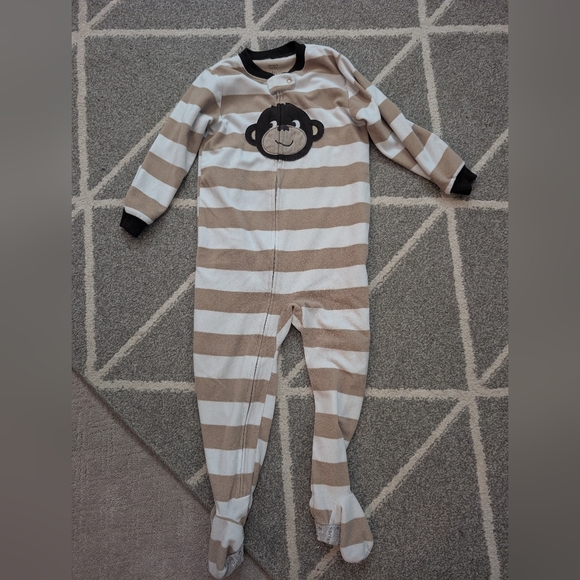 Carters Boys Set Of 2 Fleece Footed Pajamas, Size 4T - Picture 1 of 5
